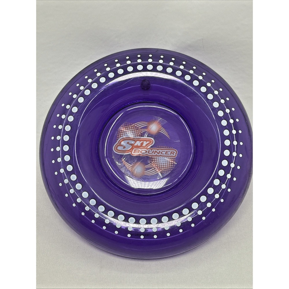 Sky Bouncer 8" Large Flying Disc Frisbee Purple Maui Toys White Dots